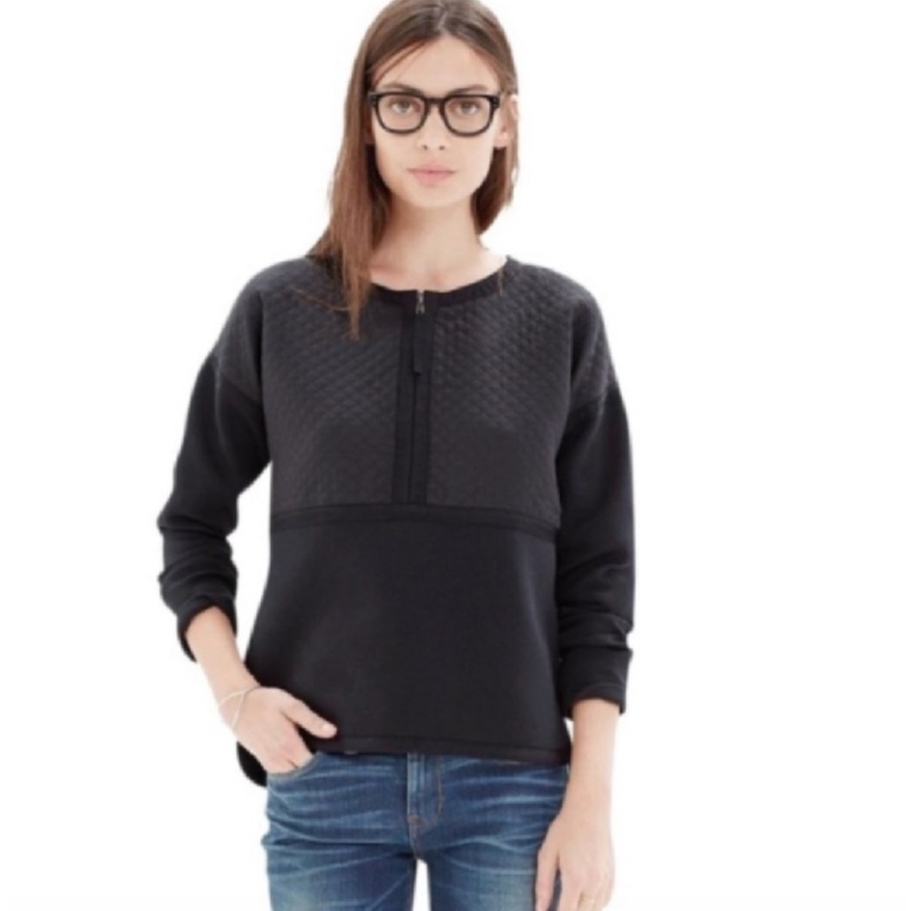 Madewell  1/4 zip quilted pullover